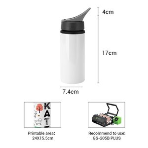 Botellas de aluminio para sublimación con recubrimiento blanco - 4 - vista 4